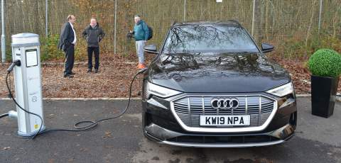 Audi e-tron charging from an H-Power charger
