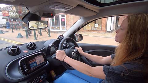 Louise driving the ForFour