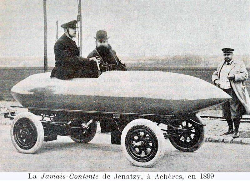 La 'Jamais-Contente' de Jenatzy à Achères en 1899