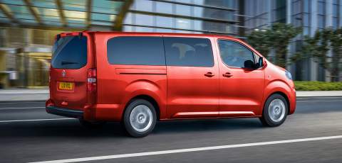 Vauxhall Vivaro e-Life rear three-quarter