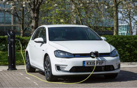 Where else would you plug-in a hybrid Golf?