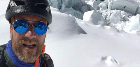 A selfie of Ben up Mt Everest