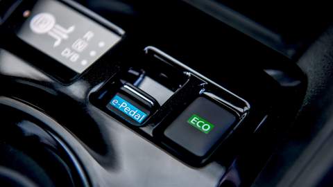 The switch in the Nissan Micra which selects the rate of regenerative breaking