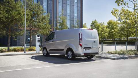 Ford Transit rear side shot