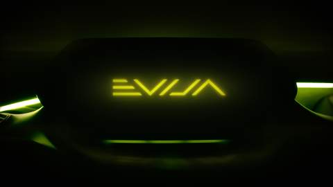 A sneak peak of the Lotus Evija logo