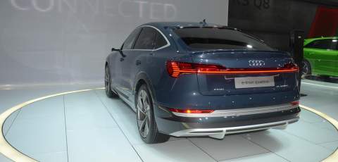 Rear view of the e-tron Sportback