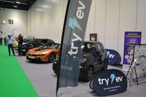 The Try EV stand at The London Motor & Tech show