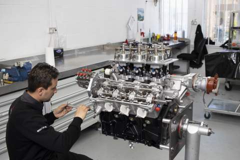 A man working on an engine