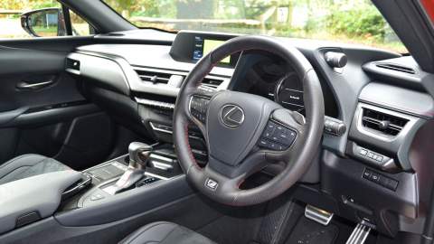 Lexus UX250h front interior shot