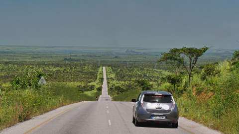 Some of the longest distances between the charging points were in Angola. The record of 278km on one charge was between Xangongo and Lubango