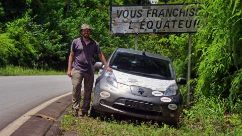First EV crossing the equator in Africa, Gabon