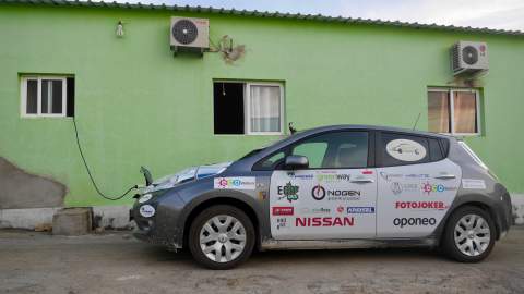 Charging at small hotel in Quilengues, Angola