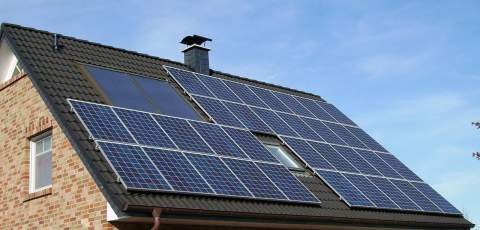 Solar panels on a roof