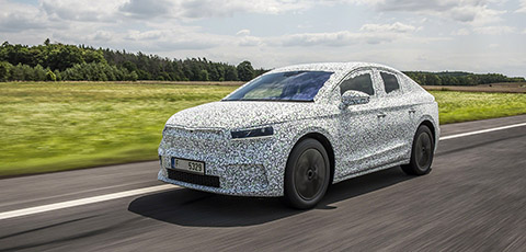  Skoda Enyaq iV Coupe front and rear