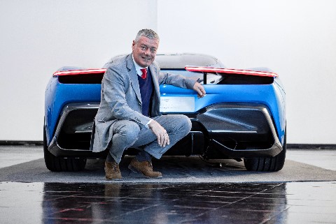 Paolo Pininfarina with pfo prototype