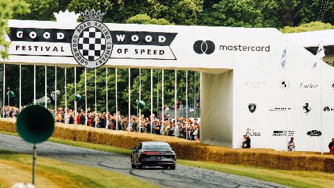 Lucid Air Grand Touring Performance on Goodwood Hill during Festival of Speed 