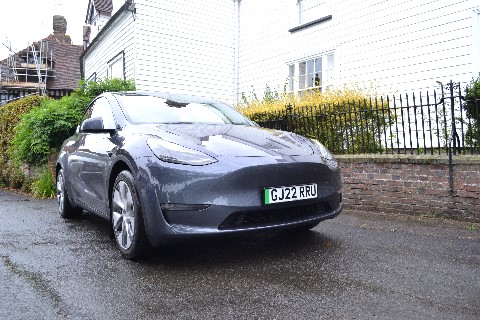 Tesla Model Y front three-quarter