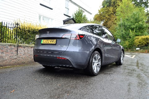 Tesla Model Y rear three-quarter