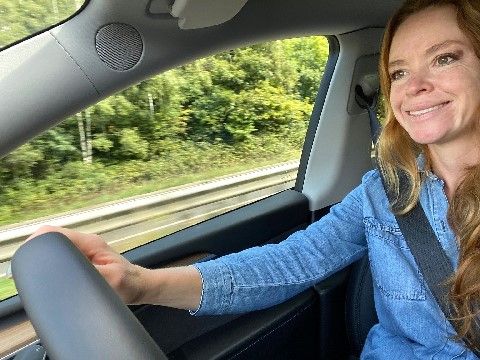 Tesla Model Y driving