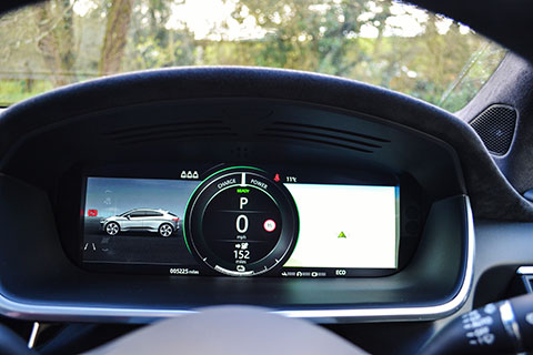 Jaguar I-PACE electric SUV dashboard close view