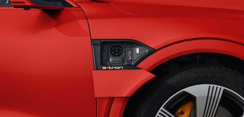 Audi e-tron Sportback charging port  