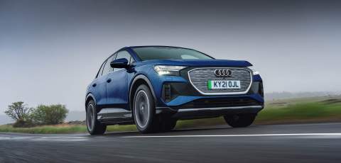 Audi Q4 e-tron driving