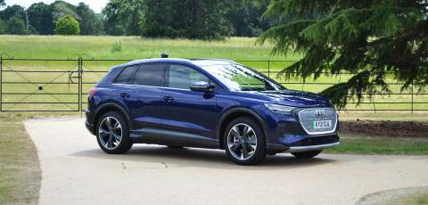 Audi Q4 e-tron front three-quarter