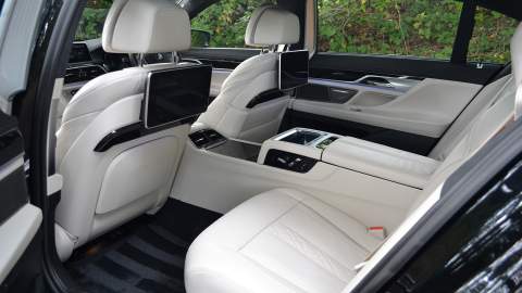 BMW 745Le's spacious rear seats
