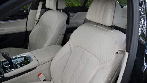 BMW 745Le front seat detail