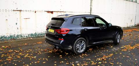 BMW X3 xDrive30e rear three-quarter