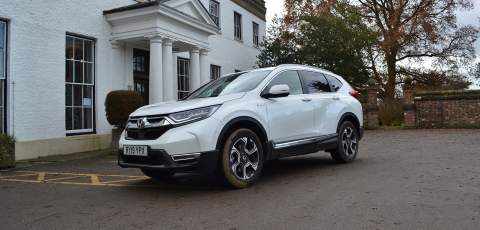 Front three quarter view of the CR-V