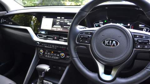 Kia Niro front dash and stearing wheel