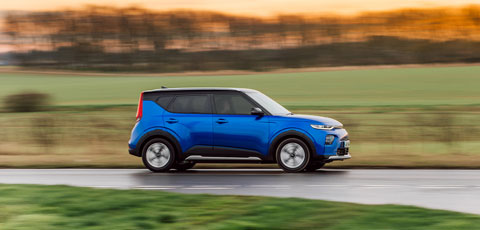 Kia Soul EV driving