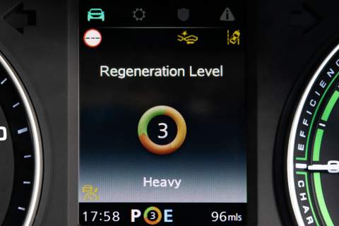 Screen showing regen level