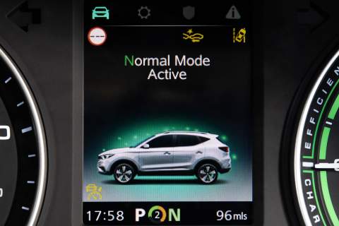 Screen showing normal driving mode