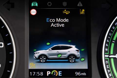 Screen showinf eco driving mode