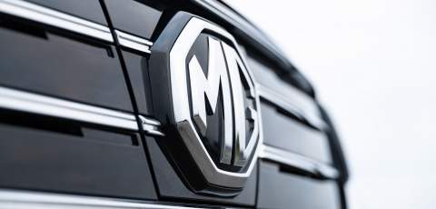 MG5 EV badge