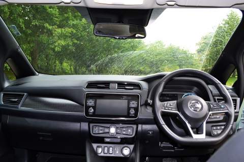 Dashboard of the Nissan LEAF