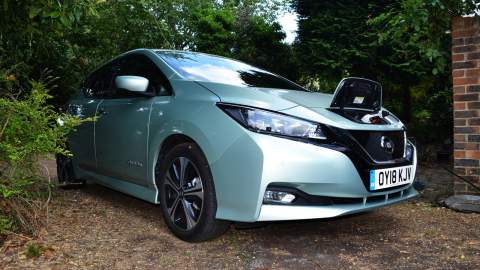 Nissan LEAF parked