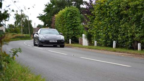 Panamera driving, front view