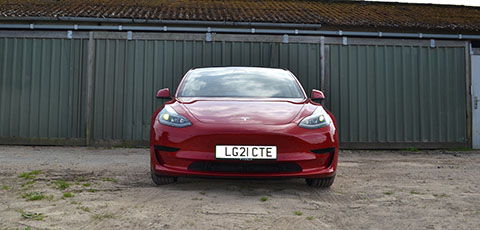 2021 Tesla Model 3 satin black trim 