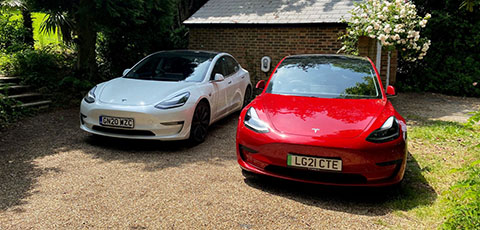 Old vs new Tesla Model 3