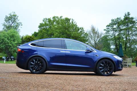 Side view of the Model X