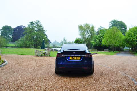 Rear view of the Model X