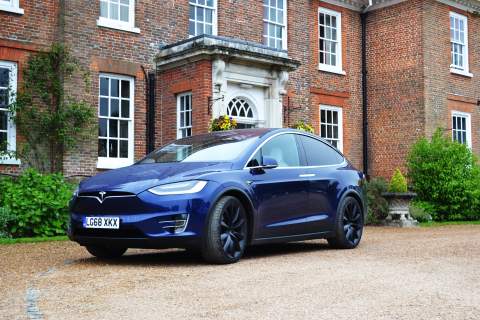 The Model X parked up