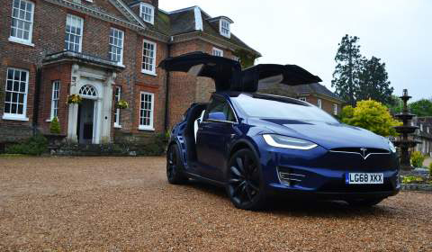 Front view of the Model X