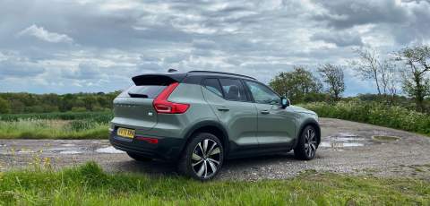 Volvo XC40 Recharge rear three-quarter