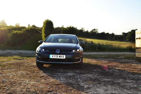 Front view of the Volkswagen e-Golf